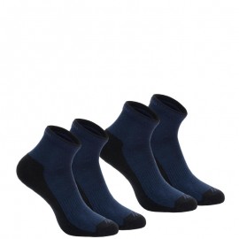 2 pares de calcetines de campismo en planicie adulto Arpenaz 50 Mid azul oscuro-DeportesyEjercicio- Calzado