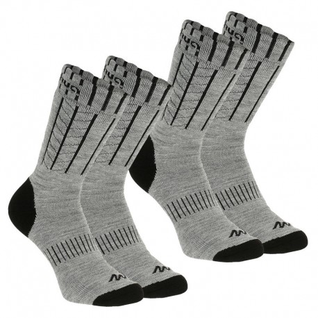 Calcetines de senderismo nieve adulto SH100 warm mid gris.-DeportesyEjercicio- Calzado