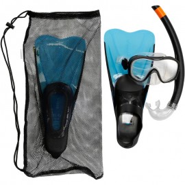 Kit de snorkeling Caraibes 100 Niños azul negro-DeportesyEjercicio- Productos para iniciar tu depor
