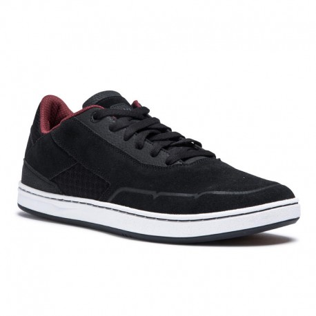 Tenis de tobillo bajo (cupsoles) de skateboard. Adulto CRUSH 500 negro/burdeo-DeportesyEjercicio- Skate