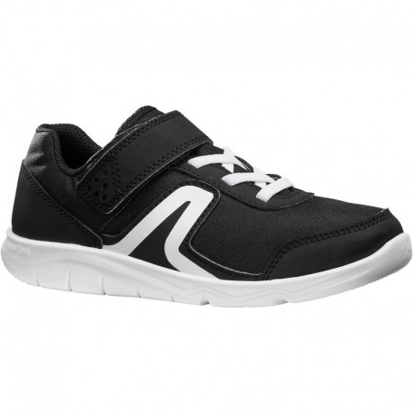 Tenis de caminata deportiva para niños PW 100 negro / blanco-DeportesyEjercicio- Productos para iniciar tu depor