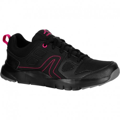 Tenis de caminata deportiva para mujer HW 100 negro / rosa-DeportesyEjercicio- Marcha deportiva