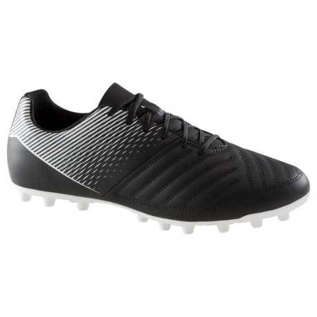 Tenis de fútbol para adulto terrenos secos First 100 FG negro blanco-DeportesyEjercicio- Fútbol