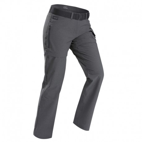 Pantalón transformable trekking viaje | TRAVEL 500 gris mujer-DeportesyEjercicio- Leggings, pantalones, shorts