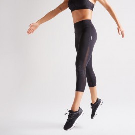 Mallas 7/8 Deportivas Cardio Fitness Domyos 900 mujer negro-DeportesyEjercicio- Leggings, pantalones, shorts