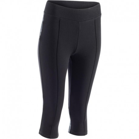 Mallas 3/4 520 Pilates y gimnasia suave para mujer. Negro estampado.-DeportesyEjercicio- Leggings