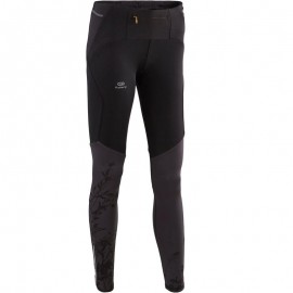 Mallas largas de carrera en montaña para mujer. Negro y gris con flores-DeportesyEjercicio- Leggings