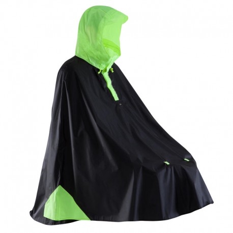 IMPERMEABLE BICI URBANA 500 NEGRO AMAR.-DeportesyEjercicio- Impermeables y rompevientos