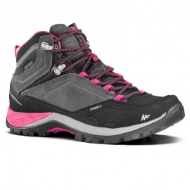 Botas de senderismo montaña mujer MH500 Mid impermeable Gris/Rosa-DeportesyEjercicio- Senderismo