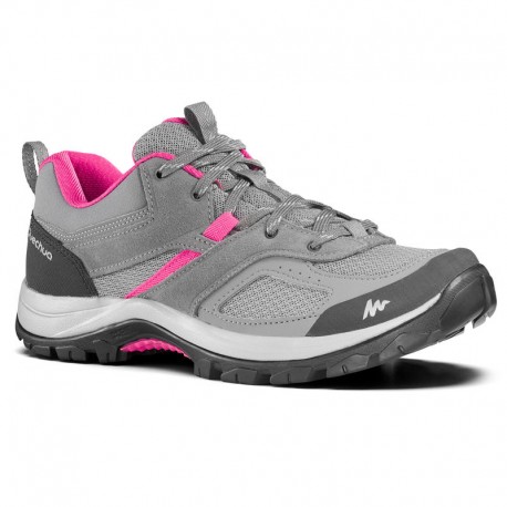 Tenis de senderismo montaña mujer MH100 Gris Rosa-DeportesyEjercicio- Senderismo