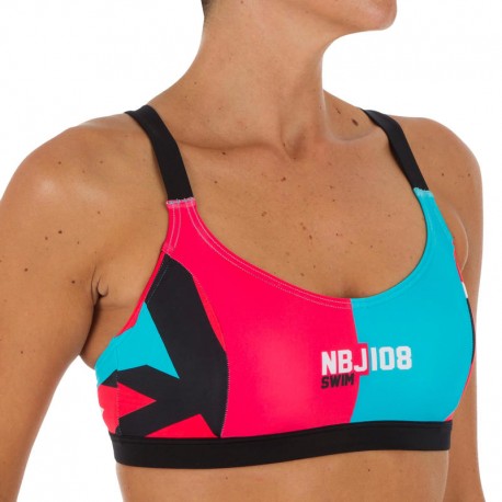 Top de bikini de natación mujer Vega NBJ rojo azul-DeportesyEjercicio- Trajes de baño