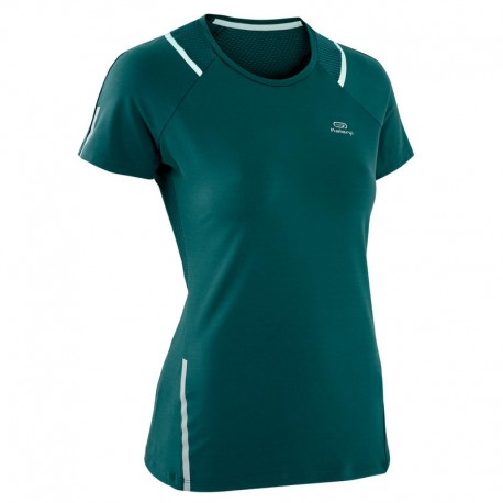 PLAYERA DE RUNNING MUJER RUN DRY+ TURQUESA-DeportesyEjercicio- Playeras