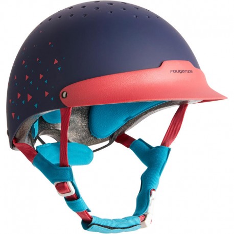 Casco equitación FH 120 azul marino, rosa y turquesa-DeportesyEjercicio- Equitación