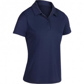 POLO DE TENIS MUJER ESSENTIAL 100 AZUL MARINO-DeportesyEjercicio- Playeras tipo polo