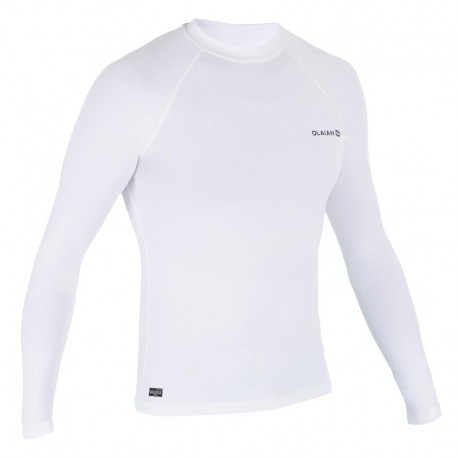 Playera de surf anti-UV Top 100 manga larga hombre Blanco-DeportesyEjercicio- Tops UV