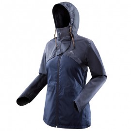 Chamarra impermeable senderismo naturaleza NH500 azul marino mujer-DeportesyEjercicio- Chamarras