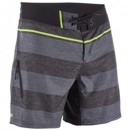 Boardshort Corto Surf 500 Line Negro-DeportesyEjercicio- Kitesurf