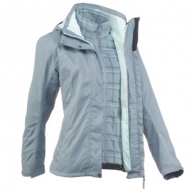 Chamarra trekking Rainwarm 100 3 en 1 mujer gris-DeportesyEjercicio- Chamarras