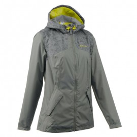 Chamarra Impermeable senderismo en la naturaleza mujer NH100 caqui-DeportesyEjercicio- Chamarras