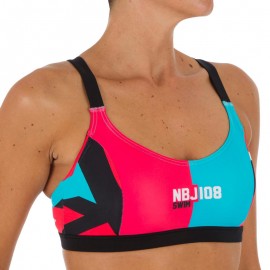 Top de bikini de natación mujer Vega NBJ rojo azul-DeportesyEjercicio- Trajes de baño para mujer