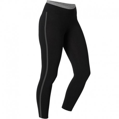 Leggings 7/8 Sport Pilates y Gimnasia suave mujer 510 slim negro-DeportesyEjercicio- Leggings