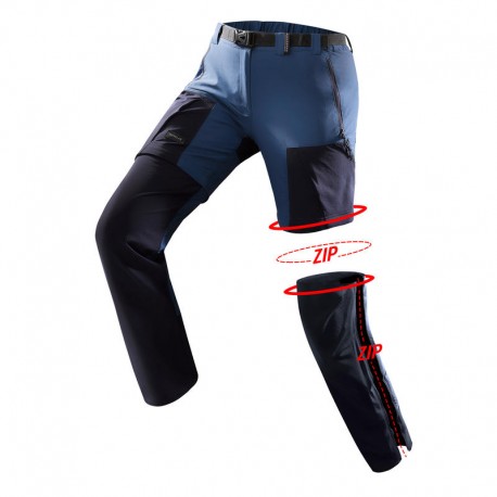 Pantalón modulable de trekking en montaña TREK 700 mujer azul-DeportesyEjercicio- Pantalones