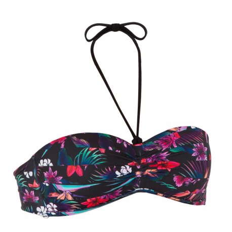 TOP DE BIKINI PARA MUJER LAETI BANDA COPAS FIJAS DECIM-DeportesyEjercicio- Trajes de baño, bikinis