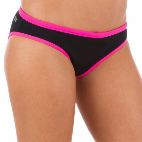 Panty de traje de baño para mujer resistente al cloro Jade Negro Rosa-DeportesyEjercicio- Trajes de baño