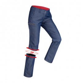 Pantalón convertible campamento dama Arpenaz 500 denim-DeportesyEjercicio- Pantalones