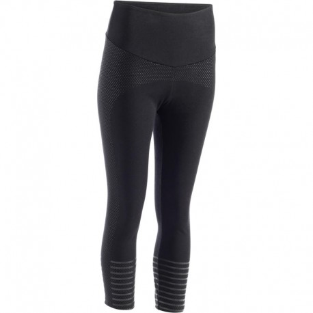 Leggings capri slim de gimnasia y pilates mujer negro-DeportesyEjercicio- Leggings