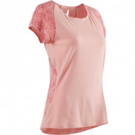 Playera 520 Pilates y gimnasia suave. Mujer. Rosa claro.-DeportesyEjercicio- Playeras