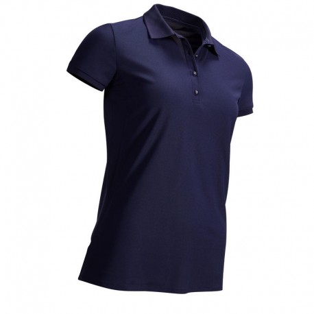 POLO DE GOLF DE MANGA CORTA PARA MUJER TIEMPO CÁLIDO AZUL MARINO-DeportesyEjercicio- Playeras tipo polo