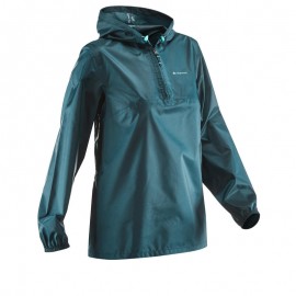 Chamarra impermeable senderismo naturaleza NH100 Raincut azul turquesa mujer-DeportesyEjercicio- Chamarras