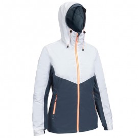 Chamarra impermeable de vela mujer SAILING 100 Gris blanco-DeportesyEjercicio- Chamarras