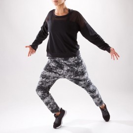 Sudadera de danza negra para mujer-DeportesyEjercicio- Danza