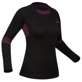 Playera interior de esquí mujer i-Soft negra-DeportesyEjercicio- Esquí