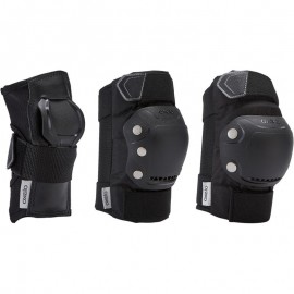 Set 3 protecciones patinaje adulto FIT 5 negro azul-DeportesyEjercicio- Patinetas, longboards, waveboar