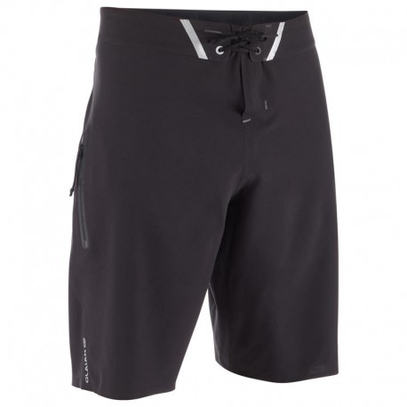 Boardshort Largo Surf Olaian 900 Pure Black Hombre Negro 20"-DeportesyEjercicio- Trajes de baño, bikinis