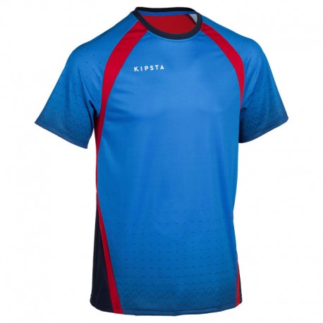 Camiseta de voleibol V500 hombre azul y rojo-DeportesyEjercicio- Voleibol