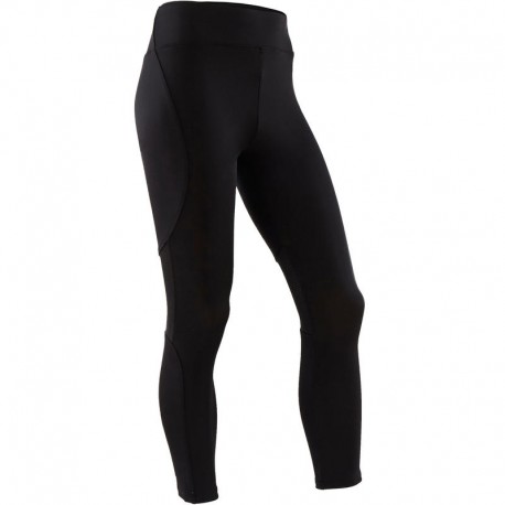 Leggings sintéticos transpirables S500 niña GIMNASIA INFANTIL negro liso-DeportesyEjercicio- Gimnasia educativa y deportiva