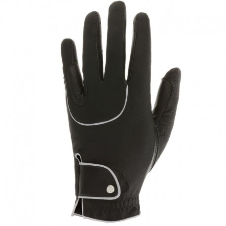 Guantes de equitación adulto PRO'LEATHER negro-DeportesyEjercicio- Equitación